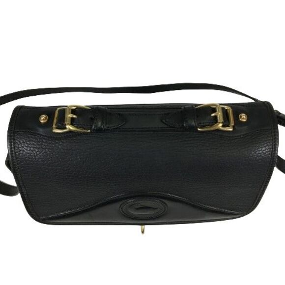 Vintage Dooney & Bourke AWL Black Leather Carrier Purse Shoulder Crossbody Bag - Picture 4 of 16